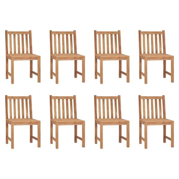 Gartenstühle 8 Stk. mit Kissen Massivholz Teak Gartenstühle 8 Stk. mit Kissen Massivholz Teak