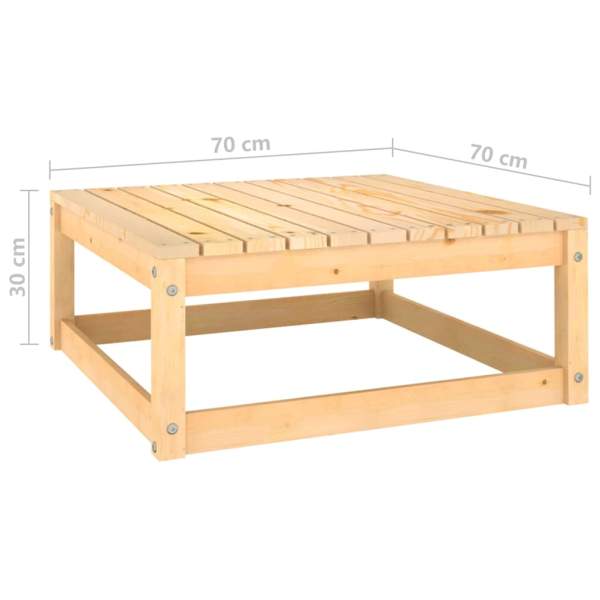  3-tlg. Garten-Lounge-Set Massivholz Kiefer