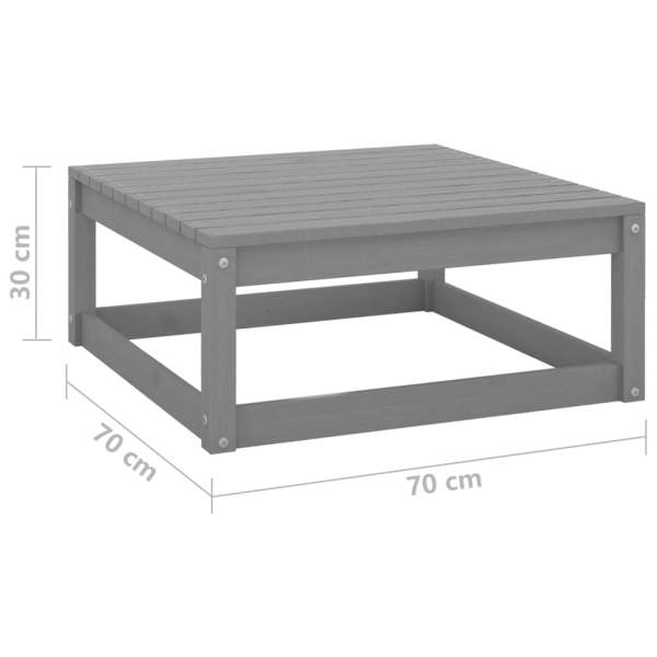  7-tlg. Garten-Lounge-Set mit Kissen Massivholz Kiefer