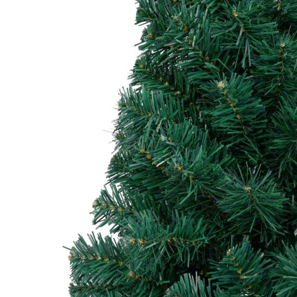  Künstlicher Halb-Weihnachtsbaum Beleuchtung Kugeln Grün 150 cm