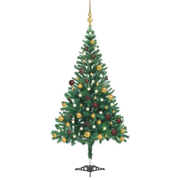  Künstlicher Weihnachtsbaum Beleuchtung Kugeln 180cm 564 Zweige