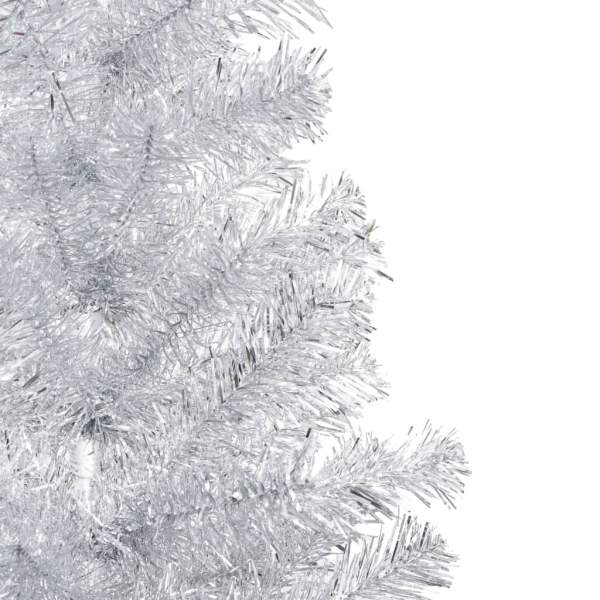  Künstlicher Weihnachtsbaum Beleuchtung & Kugeln Silber 150 cm