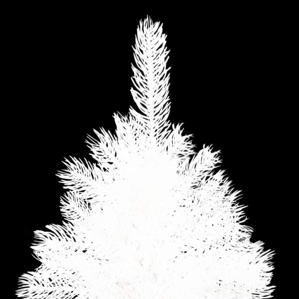  Künstlicher Weihnachtsbaum mit Beleuchtung & Kugeln Weiß 240 cm