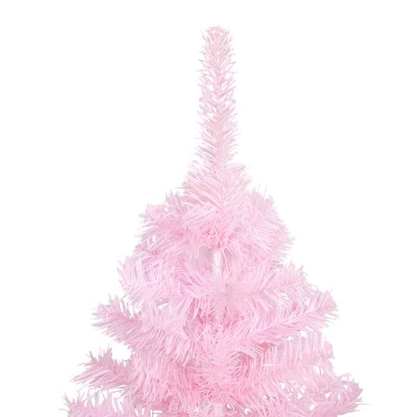  Künstlicher Weihnachtsbaum mit Beleuchtung & Kugeln Rosa 240cm
