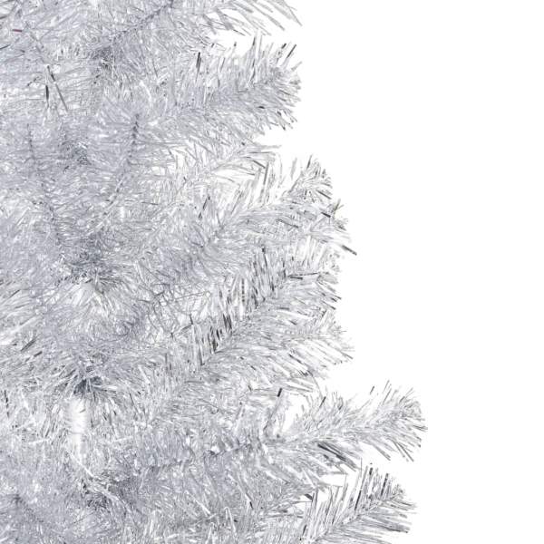  Künstlicher Weihnachtsbaum Beleuchtung & Kugeln Silber 180 cm