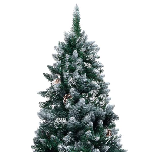  Künstlicher Weihnachtsbaum mit Beleuchtung Kugeln Zapfen 150 cm