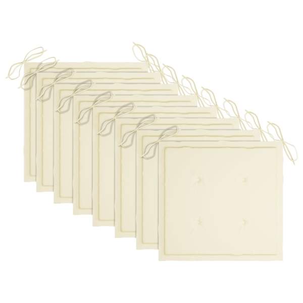 Garten-Essstühle 8 Stk. mit Kissen Massivholz Akazie 