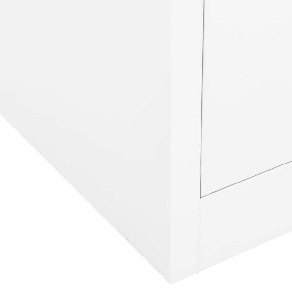 Büroschrank Weiß 90x40x102 cm Stahl
