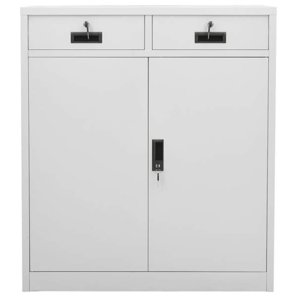 Büroschrank Hellgrau 90x40x102 cm Stahl