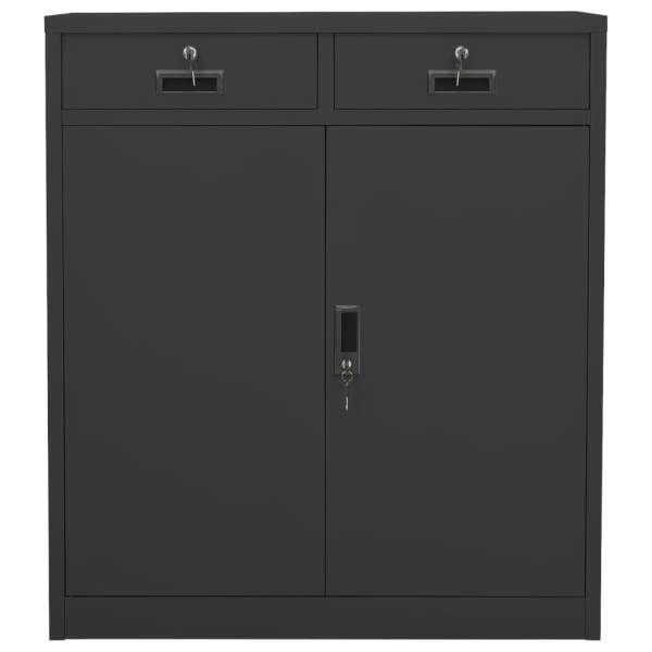 Büroschrank Anthrazit 90x40x102 cm Stahl