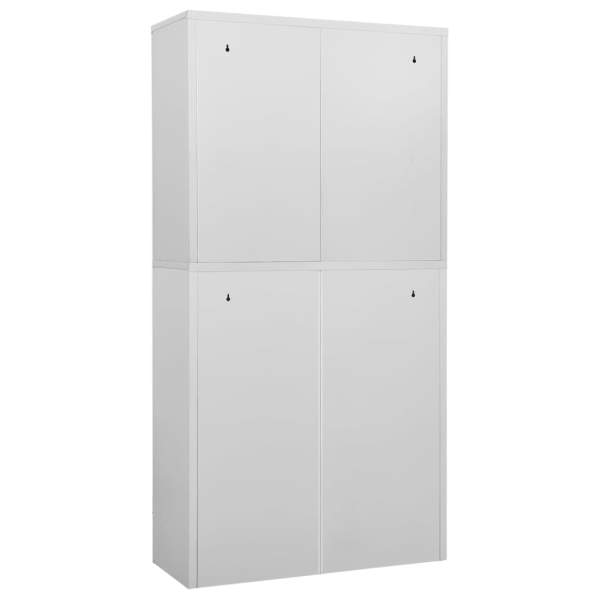 Büroschrank Hellgrau 90x40x180 cm Stahl 