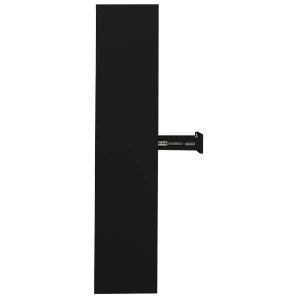 Büroschrank Schwarz 90x40x180 cm Stahl 
