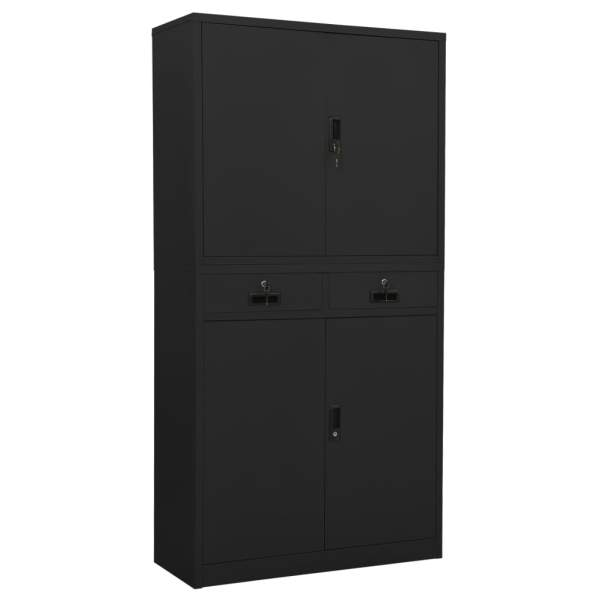 Büroschrank Anthrazit 90x40x180 cm Stahl 