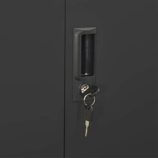 Büroschrank Anthrazit 90x40x180 cm Stahl 