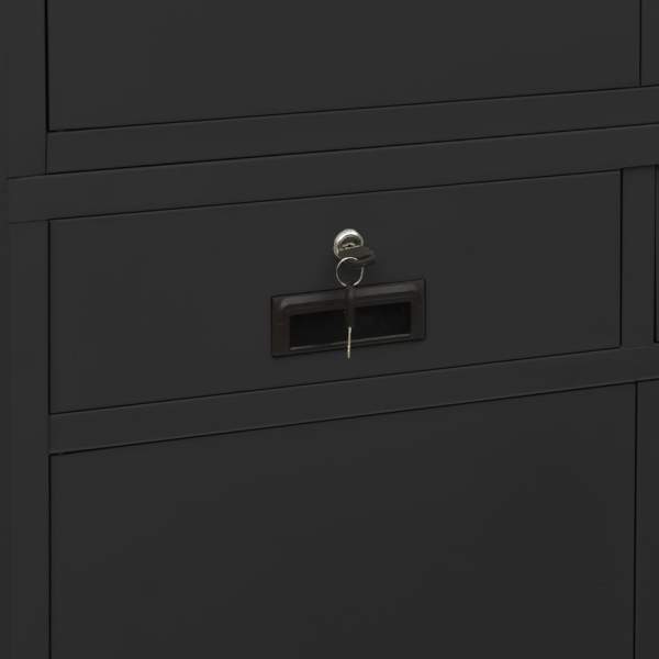 Büroschrank Anthrazit 90x40x180 cm Stahl 