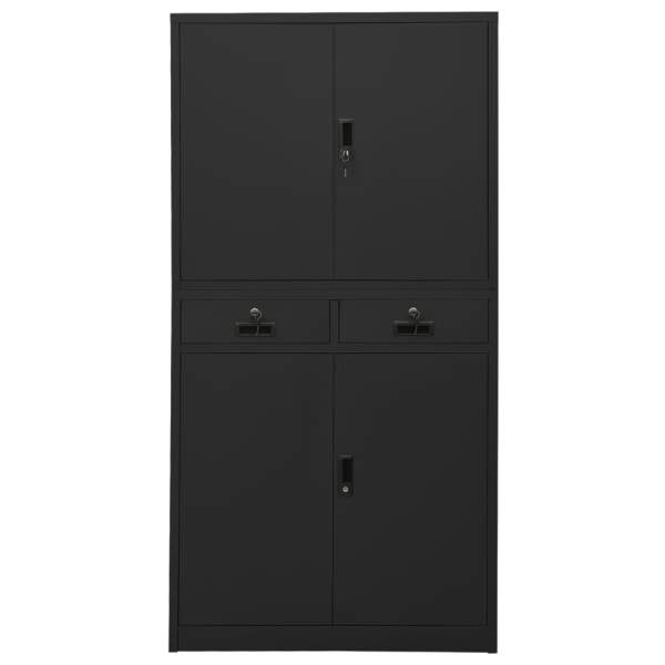 Büroschrank Anthrazit 90x40x180 cm Stahl 