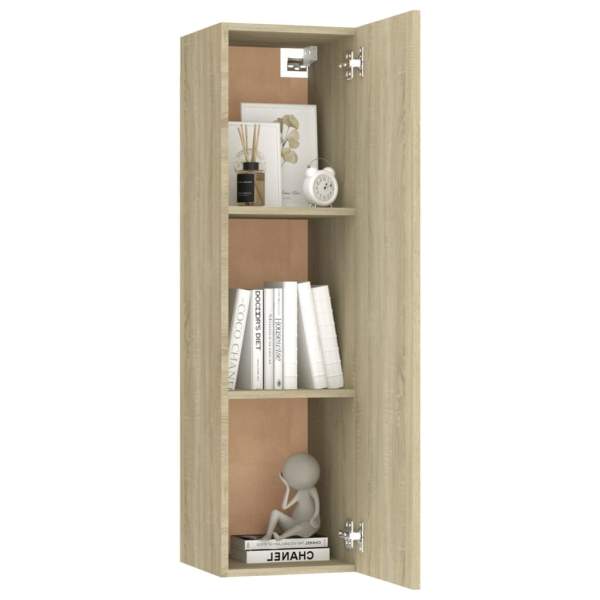  4-tlg. TV-Schrank-Set Sonoma-Eiche Holzwerkstoff