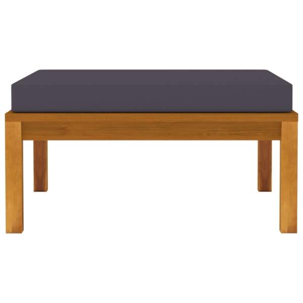 3-tlg. Garten-Lounge-Set mit Auflage Massivholz Akazie