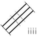  Fenstergitter Schwarz 116 x 45 cm Pulverbeschichteter Stahl