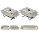  Chafing Dish Set 2-tlg. Edelstahl