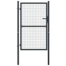  Mesh-Gartentor Verzinkter Stahl 100 x 225 cm Grau