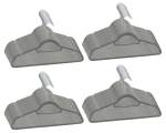 100 Stk. Kleiderbügel-Set Anti-Rutsch Grau Samt