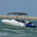  3-Bow Bimini Top Anthrazit 183x160x137 cm