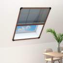  Insektenschutz-Plissee für Fenster Aluminium Braun 60x80 cm