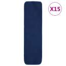  Antirutsch Stufenmatten 15 Stk. 75x20 cm Marineblau Rechteckig