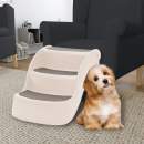  Hundetreppe mit 3 Stufen Klappbar Creme 50x38x38 cm Kunststoff