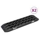  Traktionsmatten 2 Stk. Schwarz 106x30,5x7 cm Nylon