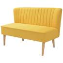  Sofa Stoff 117 x 55,5 x 77 cm Gelb 