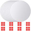  8-tlg. Spiegelfliesen-Set Rund Glas