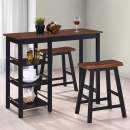  Bar Set 3 Stück MDF Schwarz
