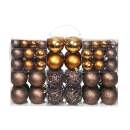 100-tlg. Weihnachtskugel-Set 3/4/6 cm Braun/Bronze/Golden