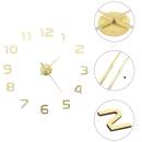  3D-Wanduhr Modernes Design 100 cm XXL Golden