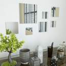  7-teiliges Wandspiegelset Quadratisch Glas