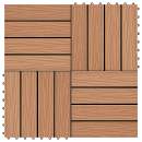  Terrassenfliesen 11Stk. Tief Geprägt WPC 30x30cm 1 qm Teakfarbe