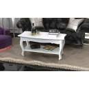  Couchtisch mit Ablage MDF Weiß 
