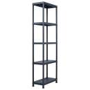  Lagerregal Schwarz 125 kg 60 x 30 x 180 cm Kunststoff