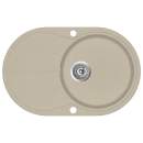  Granitspüle Einzelbecken Oval Beige