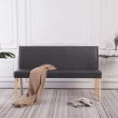  Sitzbank 139,5 cm Grau Kunstleder