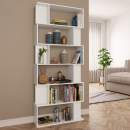  Bücherregal/Raumteiler Weiß 80x24x192 cm Holzwerkstoff