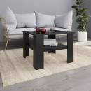 Couchtisch Schwarz 60x60x42 cm Holzwerkstoff