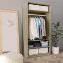  Kleiderschrank Sonoma-Eiche 100x50x200 cm Holzwerkstoff