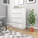  Sideboard Hochglanz-Weiß 60x35x98,5 cm Holzwerkstoff