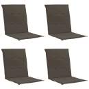  Gartenstuhlauflagen für Niedriglehner 4 Stk. Anthrazit