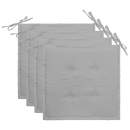  Gartenstuhl-Kissen 4 Stk. Grau 40x40x4 cm Oxford-Gewebe