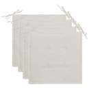  Gartenstuhl-Kissen 4 Stk. Creme 40x40x4 cm Oxford-Gewebe