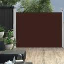  Ausziehbare Seitenmarkise 140×500 cm Braun